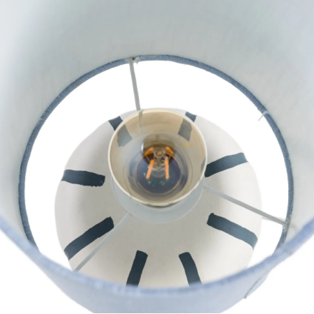 Lampe à poser en céramique blanche et...