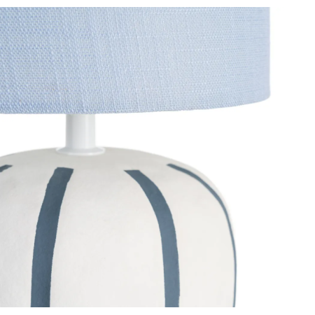 Lampe à poser en céramique blanche et...