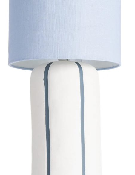 Lampadaire en céramique blanc et bleu – 122,5 cm