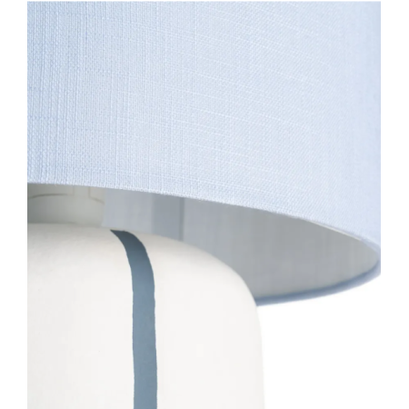 Lampadaire en céramique blanc et bleu...