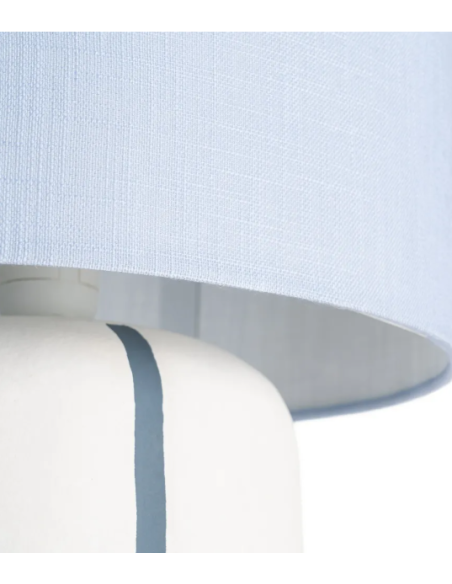 Lampadaire en céramique blanc et bleu – 122,5 cm