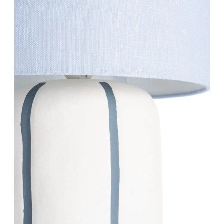 Lampadaire en céramique blanc et bleu...
