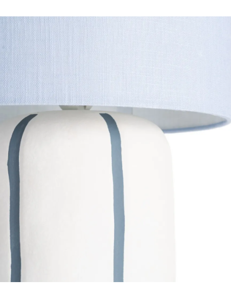 Lampadaire en céramique blanc et bleu – 122,5 cm