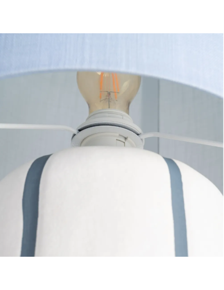 Lampadaire en céramique blanc et bleu – 122,5 cm