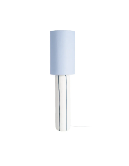 Lampadaire en céramique blanc et bleu – 122,5 cm
