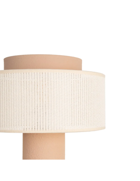 Lampe à poser terracotta en céramique – Design rétro 36 cm