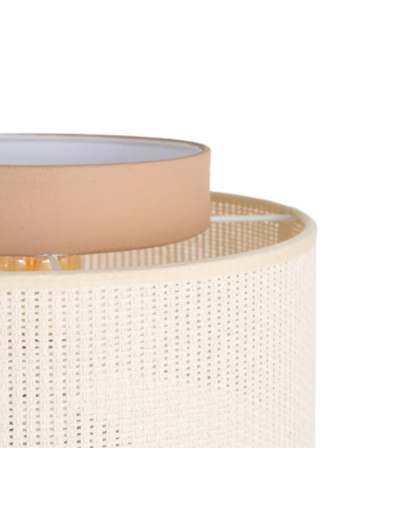 Lampe à poser terracotta en céramique – Design rétro 36 cm