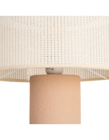 Lampe à poser terracotta en céramique – Design rétro 36 cm