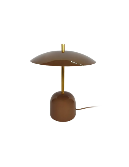 Lampe à poser champignon en métal émaillé – 3 coloris – 40 cm