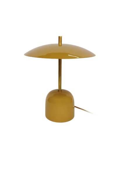 Lampe à poser champignon en métal émaillé – 3 coloris – 40 cm