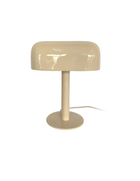 Lampe à poser champignon en métal émaillé – 3 coloris – 31 cm