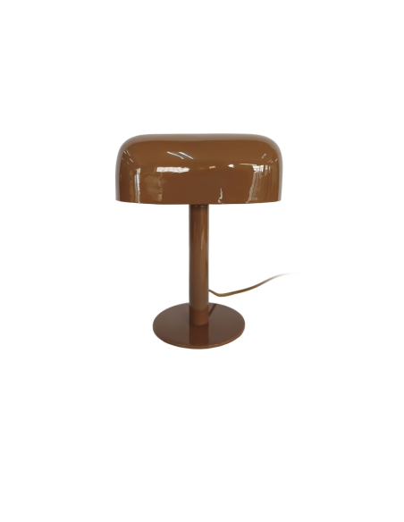 Lampe à poser champignon en métal émaillé – 3 coloris – 31 cm
