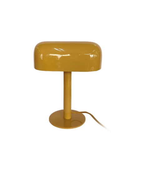 Lampe à poser champignon en métal émaillé – 3 coloris – 31 cm