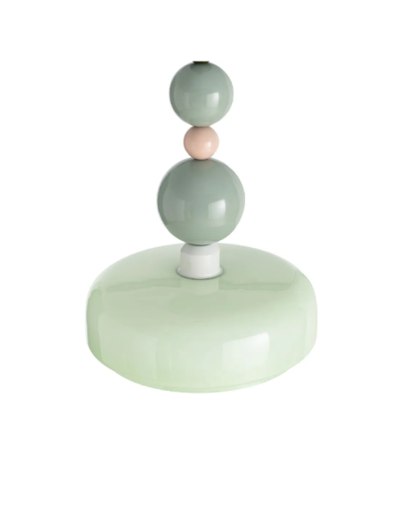 Suspension multicolore en verre et métal – 36 cm