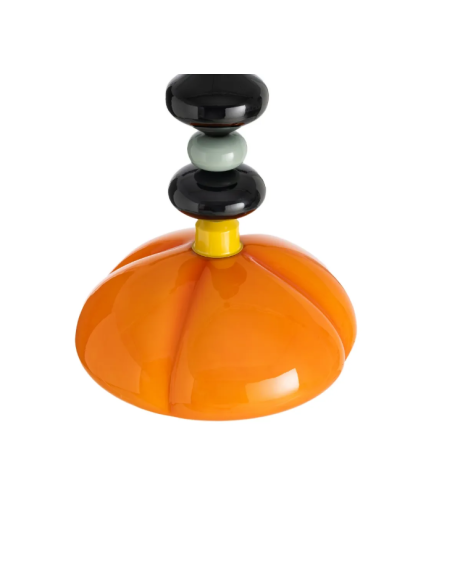 Suspension rétro multicolore orange en verre – 32,5 cm