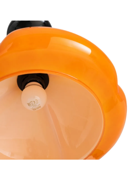 Suspension rétro multicolore orange en verre – 32,5 cm