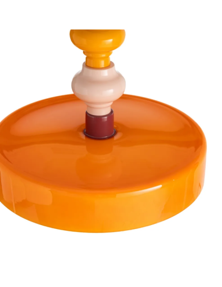 Suspension rétro multicolore en verre orange – 42,5 cm