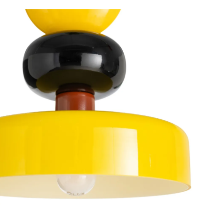 Suspension rétro multicolore jaune et...