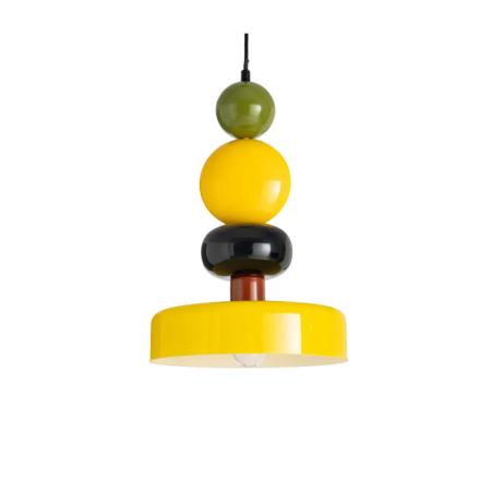 Suspension rétro multicolore jaune et...