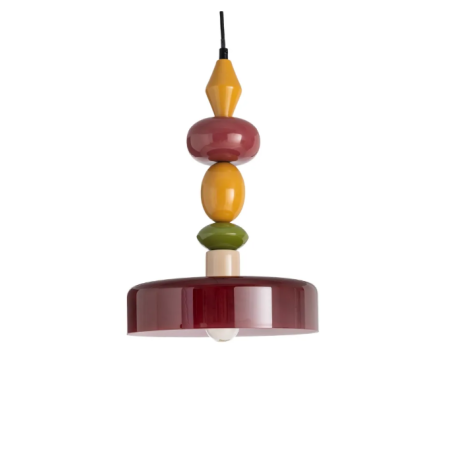 Suspension rétro multicolore bordeaux...