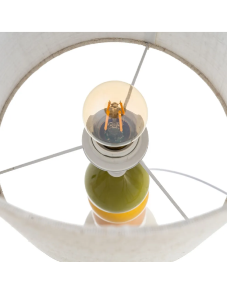 Grande lampe à poser rétro multicolore en céramique – 84 cm