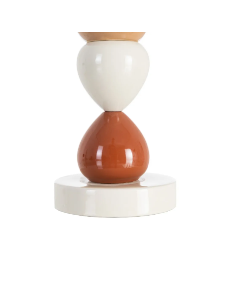 Grande lampe à poser rétro multicolore en céramique – 84 cm
