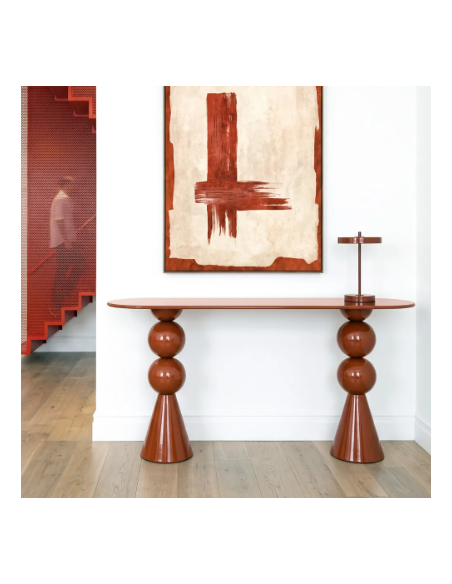 Console design en métal – 150 cm - Terracotta ou Vert Sauge