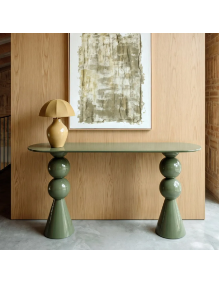 Console design en métal – 150 cm - Terracotta ou Vert Sauge