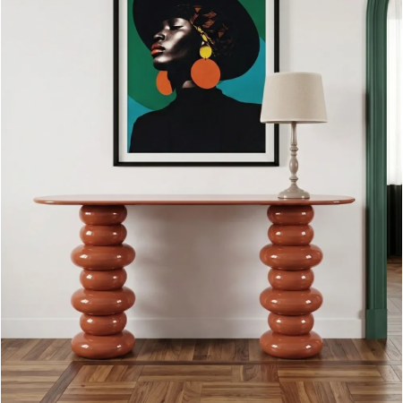 Console design sculpturale terracotta...