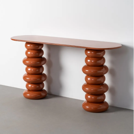 Console design sculpturale terracotta...