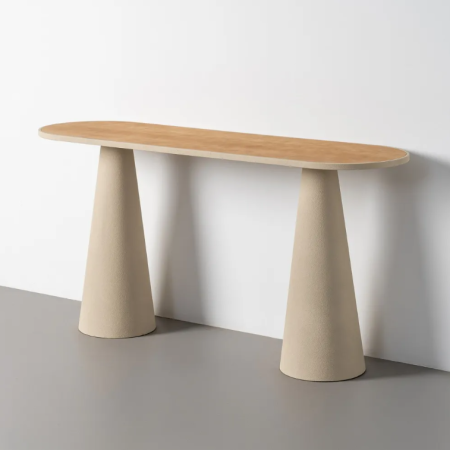 Console design crème et naturel à...