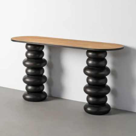 Console design sculpturale naturel et...