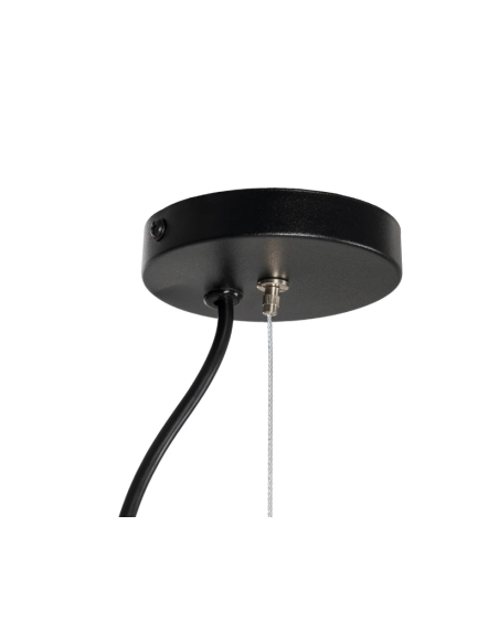 Suspension cylindrique en papier beige et métal – 60 cm