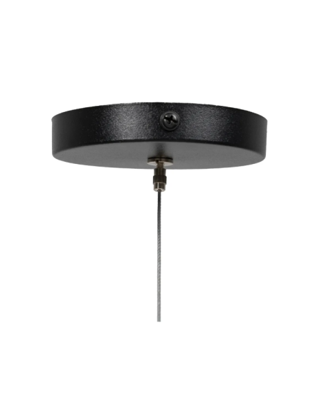 Suspension cylindrique en papier beige et métal – 60 cm