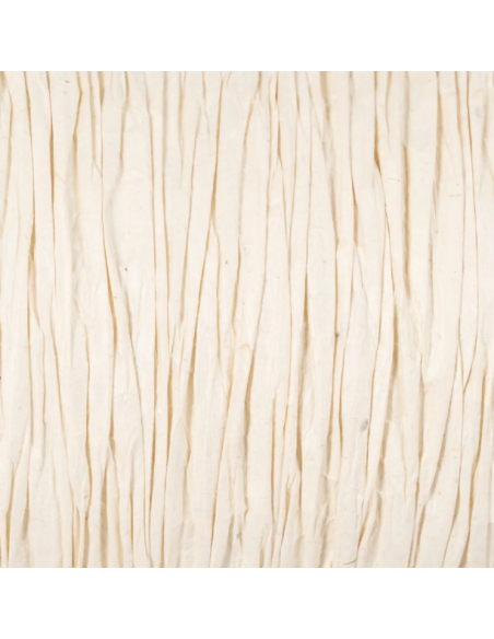 Suspension cylindrique en papier beige et métal – 60 cm