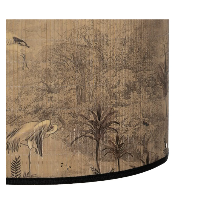 Suspension en bambou motif hérons – Ø...