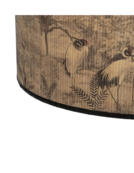 Suspension en bambou motif hérons – Ø 55 cm