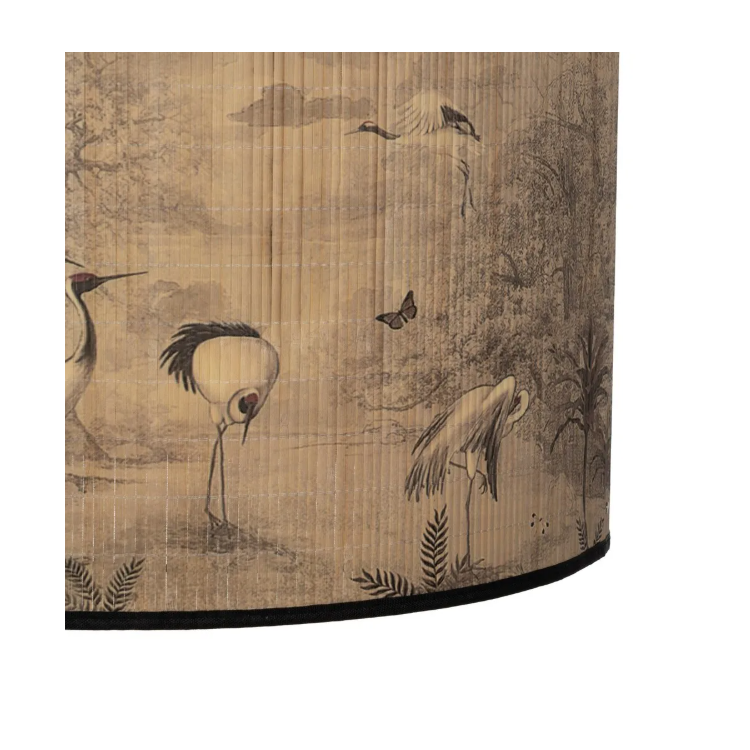 Suspension en bambou motif hérons – Ø...