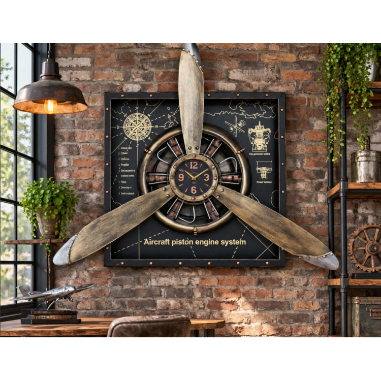 Grande horloge murale avion...