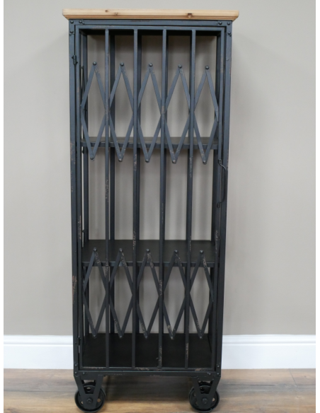 Armoire industrielle en métal sur roulettes – 120 cm