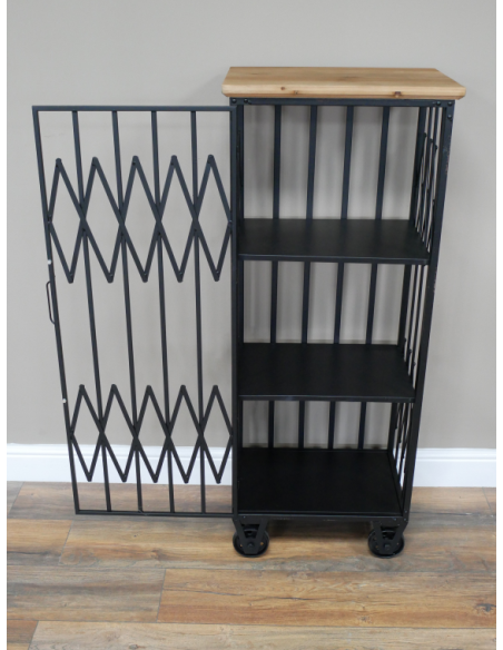 Armoire industrielle en métal sur roulettes – 120 cm