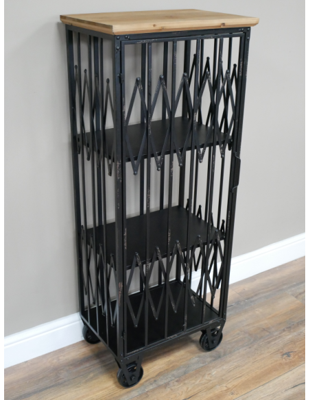 Armoire industrielle en métal sur roulettes – 120 cm