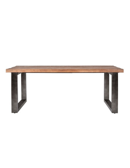 Table à manger en métal et bois massif design Mango 240 cm