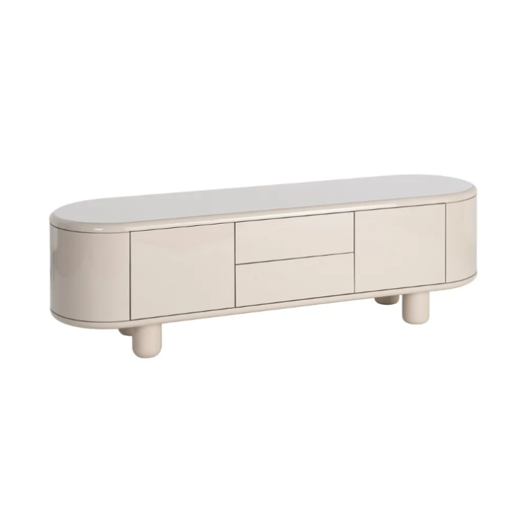 Meuble TV beige laqué 180 cm – Design...