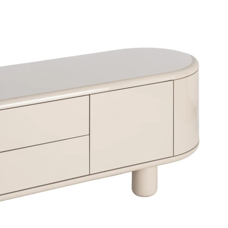Meuble TV beige laqué 180 cm – Design...