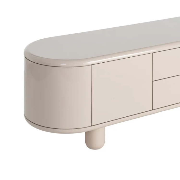 Meuble TV beige laqué 180 cm – Design...