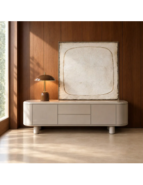 Meuble TV beige laqué 180...