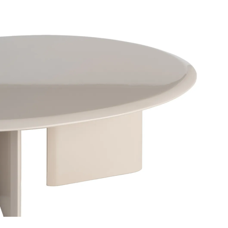 Table basse beige laquée 89 cm –...