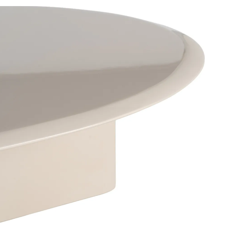 Table basse beige laquée 89 cm –...