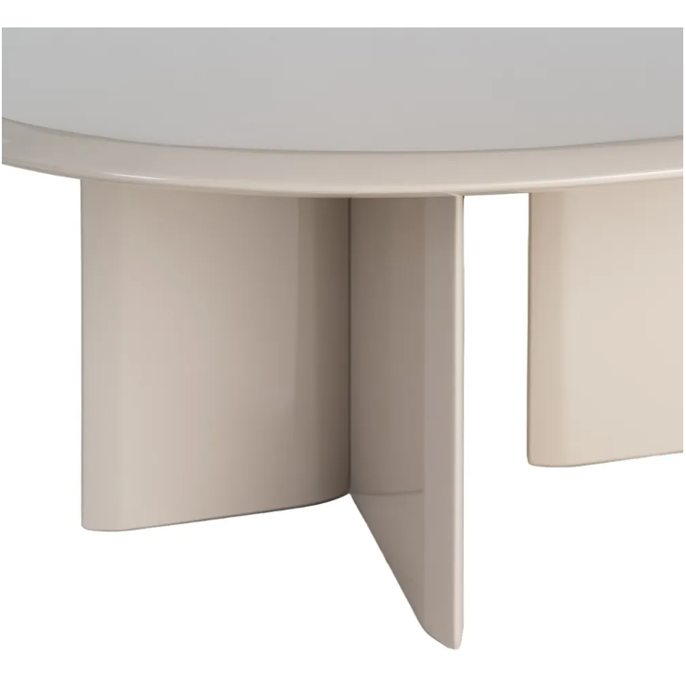 Table basse beige laquée 89 cm –...